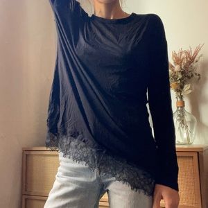 NWT Zara Lace Long Sleeve Top